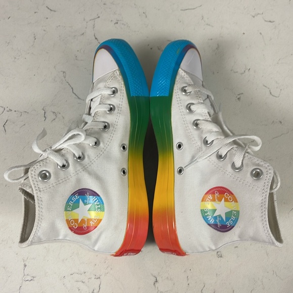 Converse Chuck Taylor All Star High 'Smiley - Pride' Size 6.5 - Picture 8 of 16
